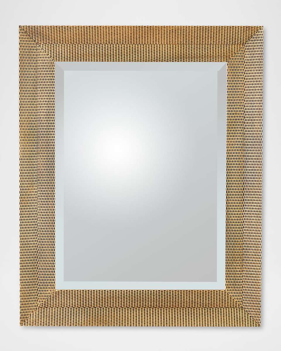 Delicate Basketweave Wall Mirror